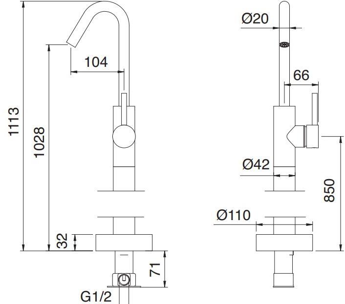 Rubinetterie Treemme X-change_mono  7514  - Вид №3