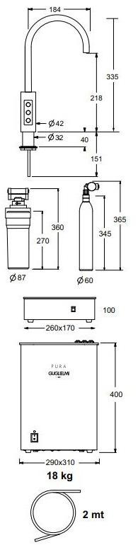 GUGLIELMI Смеситель негазированной и негазированной воды  Fgap39087  - Вид №6