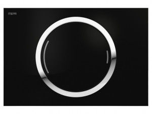 421863 MEPA  Смыв унитаза Кнопка смыва MEPAzero, технология двойного смыва блестящий черный