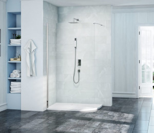Душевая перегородка S8CURV1200B L или R Merlyn 8 Series Хромированный