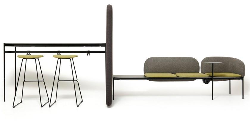 Diemme Высокое рабочее место с металлическим основанием и верхом из hpl Snake sun-id-1510836 - Вид №1