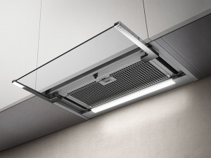GLASS OUT IX/A/90-PRF0109788 Вытяжки / встраиваемая, 90 см, 1000 куб.м., электронное управление, светодиодное освещение, нержавеющая сталь+белое стекло Elica