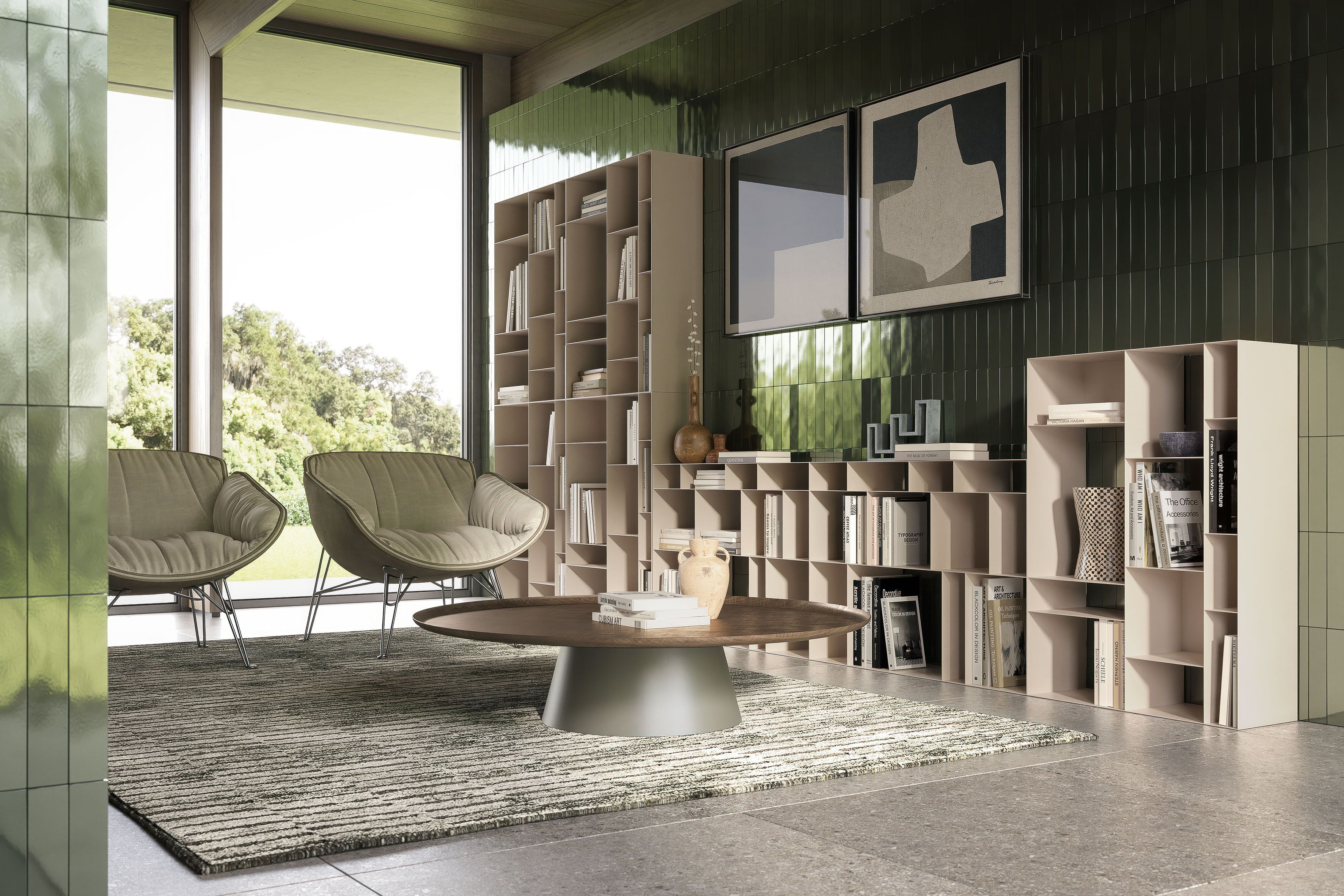 Модульный настенный книжный шкаф Cattelan italia LATITUDE ARCH-00140557 - Вид №5