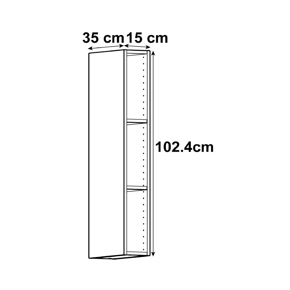 Каркас навесной Delinia ID 15x102x35 см, ЛДСП, цвет белый 82140019 STLM-2053420  - Вид №1