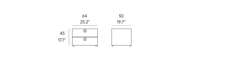 Прикроватная тумбочка с ящиками из шпона или лака Casamania & Horm Anish ARCH-00120794 - Вид №3