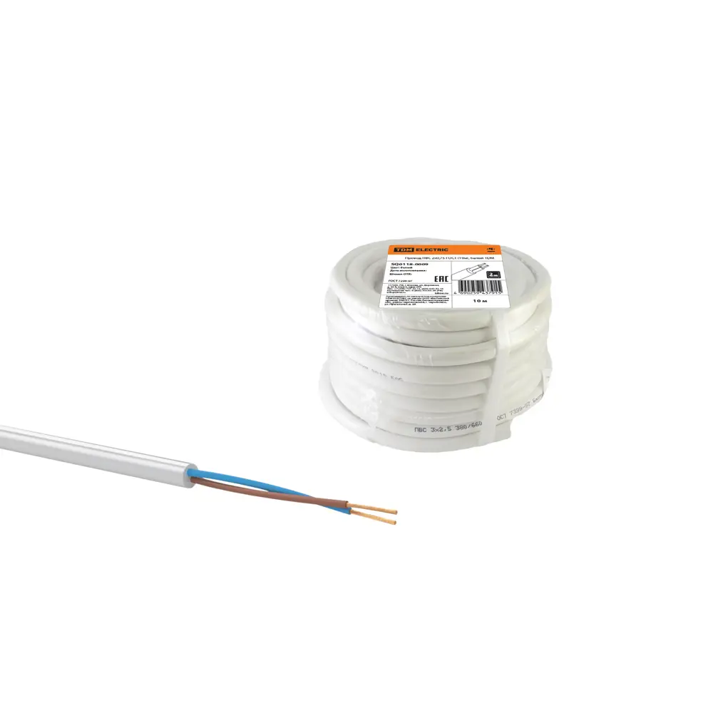 Провод Tdm Electric ПВС 2x0.75 10 м ГОСТ цвет серый STLM-2004995 - Вид №2