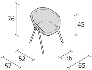 Alias Стул с обивкой и подлокотниками Kobi 03a - Вид №4
