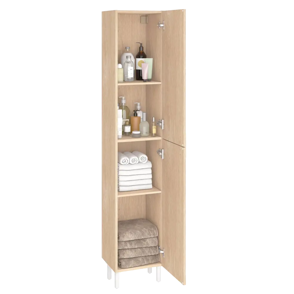 Пенал для ванной Sensea Easy напольный 186x35 см цвет дуб STLM-2206851 - Вид №8