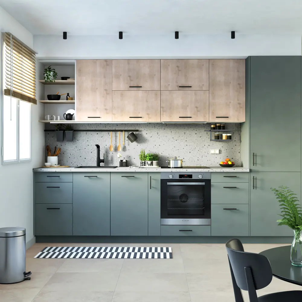 Фальшпанель для кухонного шкафа София 10x77 см KONSENSA ДСП цвет зеленый София Тайга STLM-2007415 - Вид №10