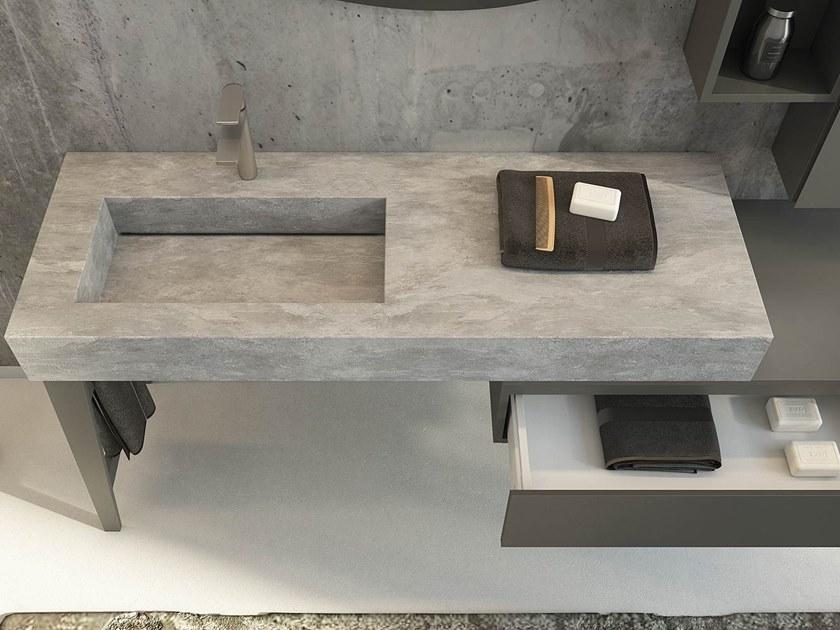 LEGNOBAGNO Отдельная тумба под умывальник из керамогранита с зеркальными дверцами Freedom lineare sun-id-1450074 - Вид №1