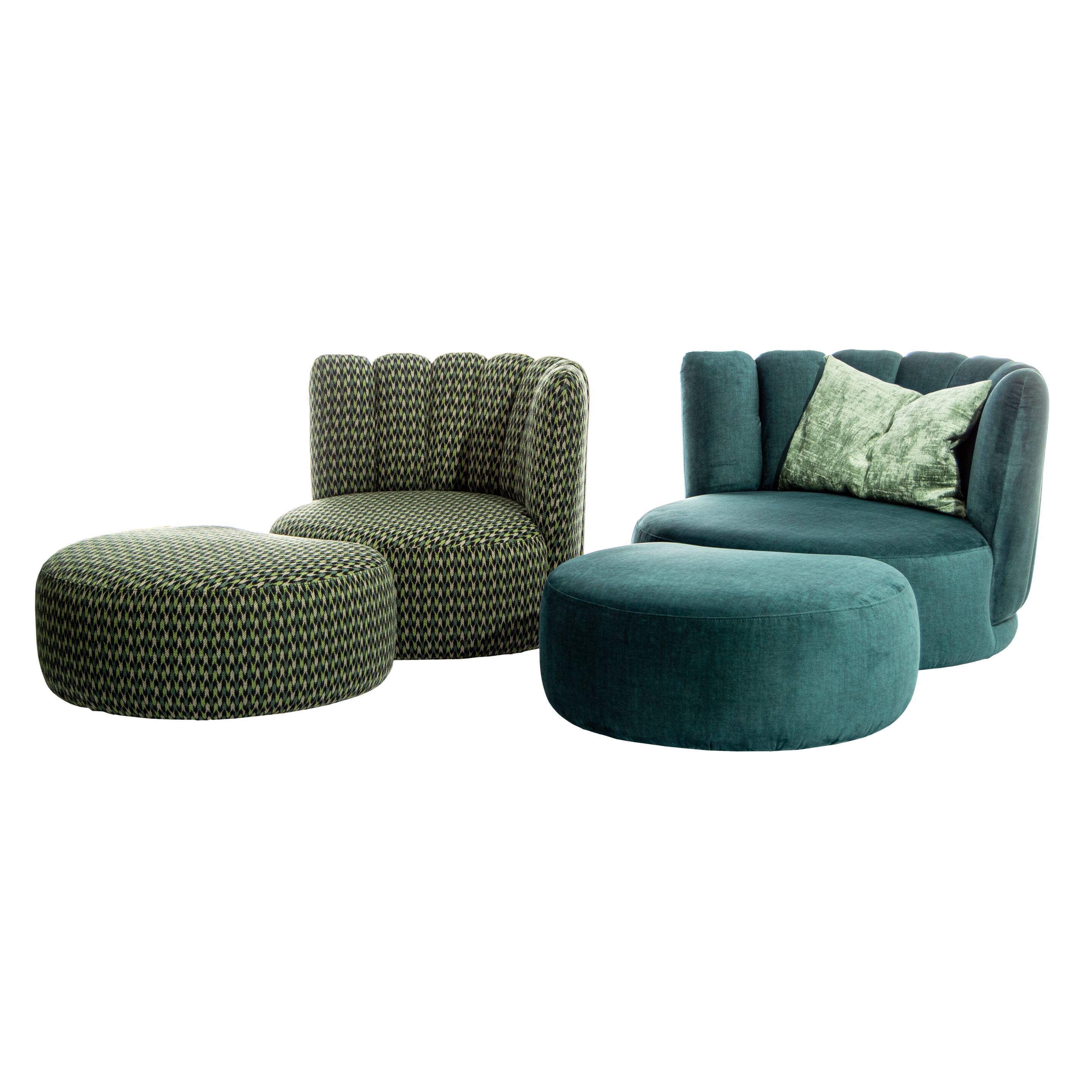 Тканевое кресло с подставкой для ног KFF ARCH-00135959 - Вид №18