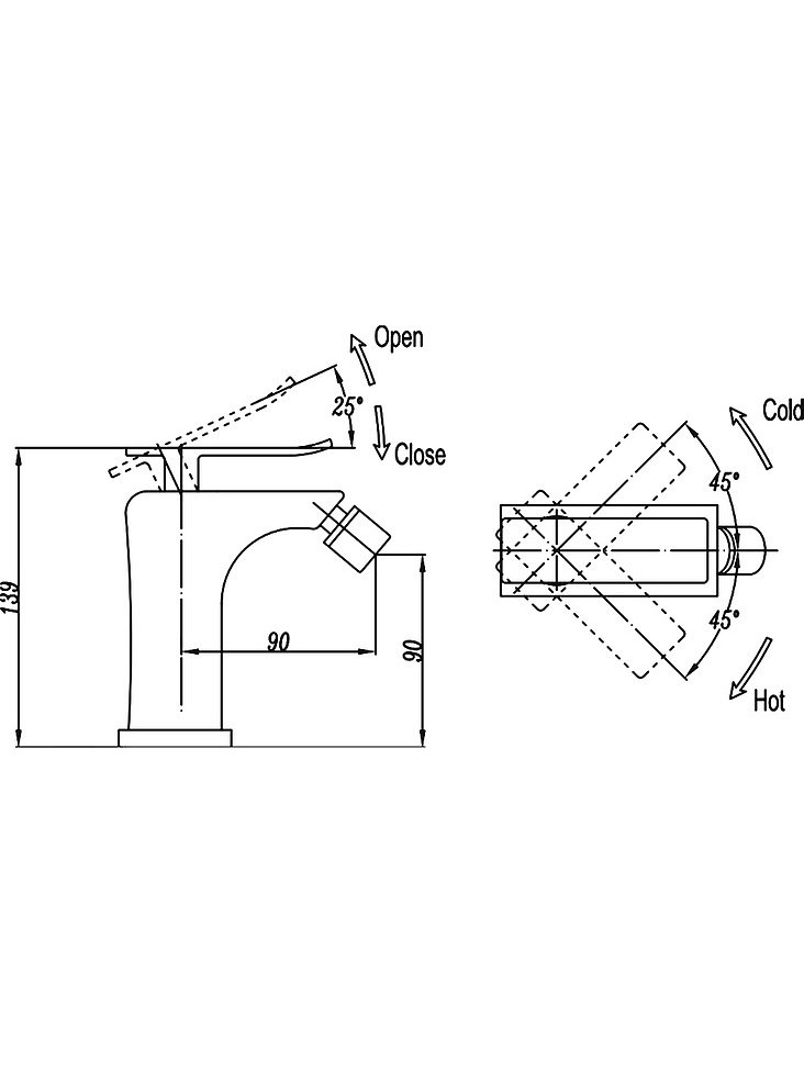 Смеситель на биде TICINO TIC-BD-CRM BELBAGNO  - Вид №1
