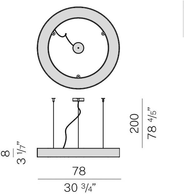 PANZERI Светодиодный подвесной светильник из алюминия Silver ring sun-id-1399740 - Вид №8