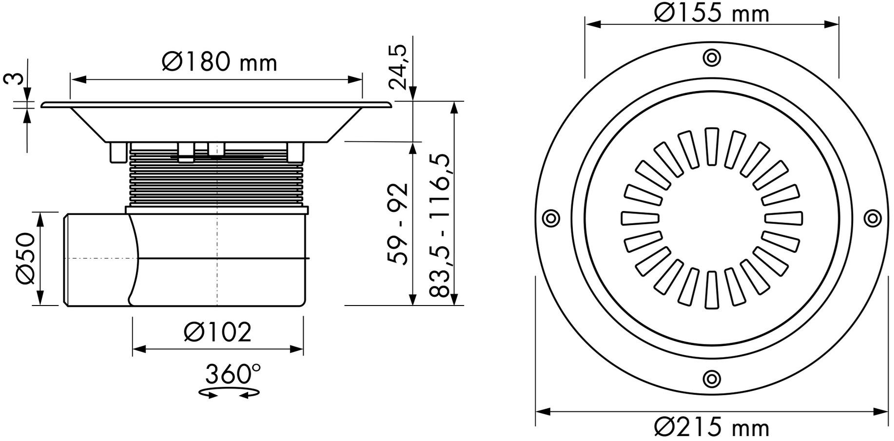 ESS Easy Drain Трап для душа из нержавеющей стали Aqua sun-id-1412166 - Вид №2