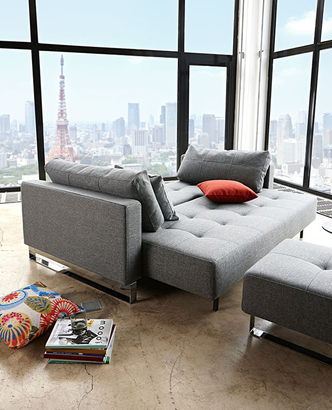 Диван Cassius Deluxe Excess Lounger с подушками, мягкими подлокотниками, хромированными ножками Runn Innovation Living CASSIUS563 - Вид №3