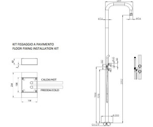 Открытый душ из нержавеющей стали
