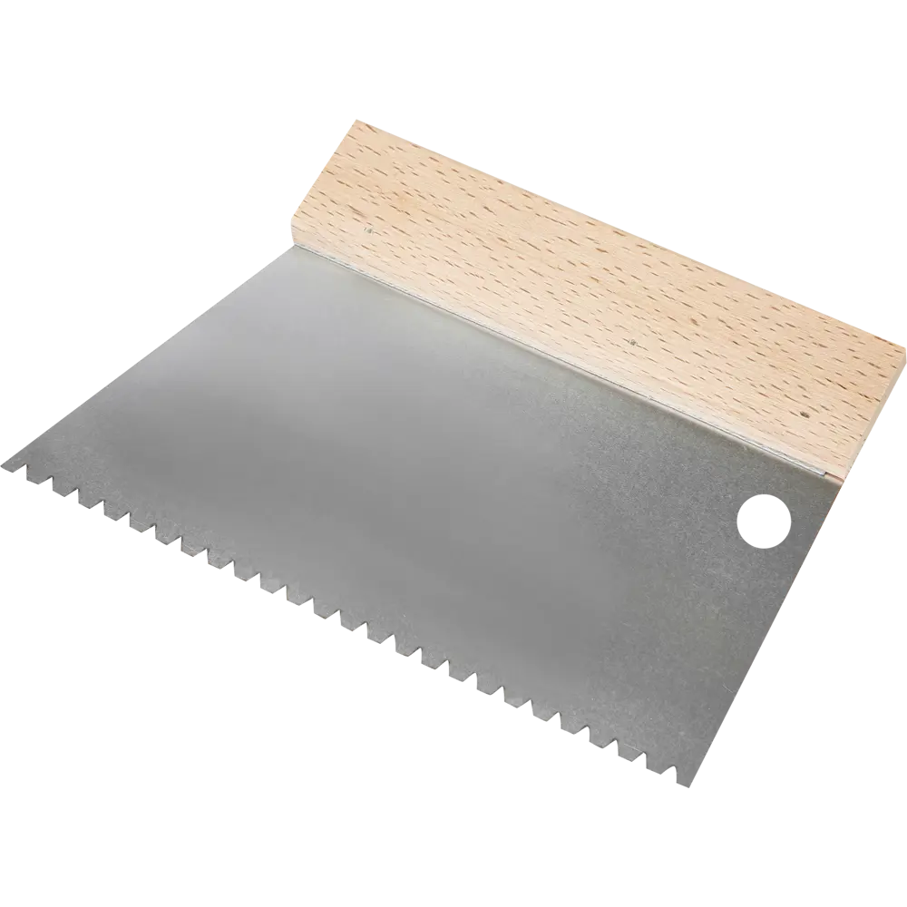 Шпатель зубчатый DOMINUS 180 мм для клея с буковой ручкой 81952426 STLM-0014866