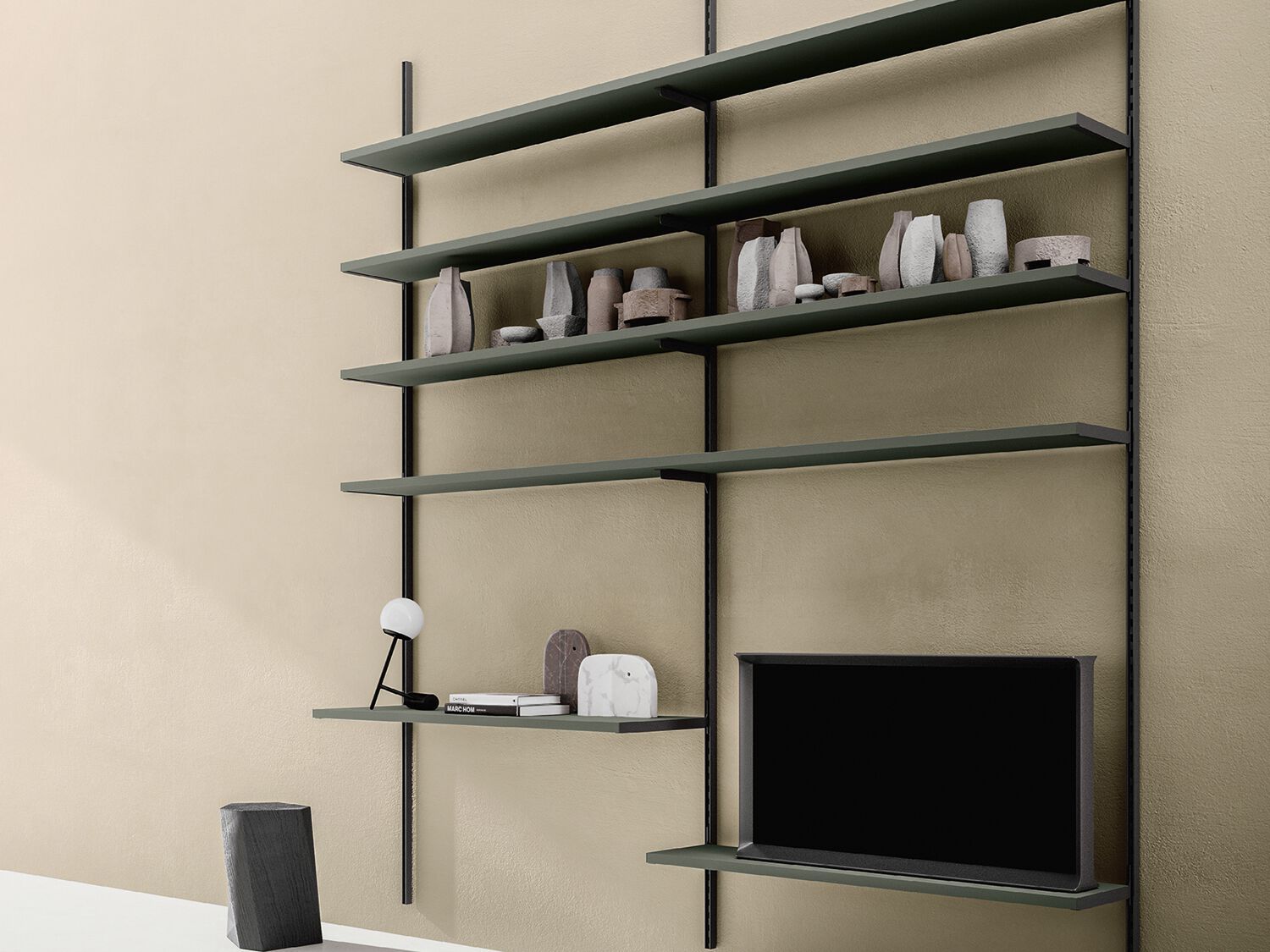 Секционный настенный книжный шкаф Zalf Flexy Easy ARCH-00038090