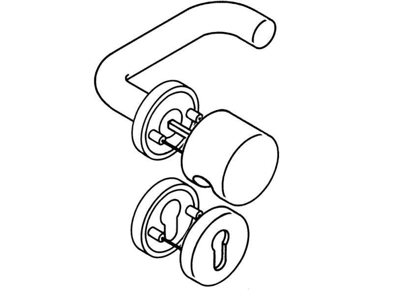 111PBR13.232 Комплект сменный противопожарный модель 111.23пб HEWI Beschläge für Innentüren  - Вид №8