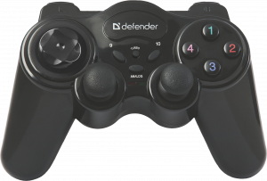 64257 беспроводной геймпад game master wireless usb, радио, 12 кнопок, 2 стика Defender