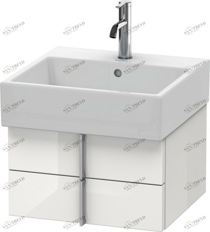 VA628402222 Тумбочка подвесная Vero Air #VA6284 484 x 431 мм Белый глянцевый декор Duravit