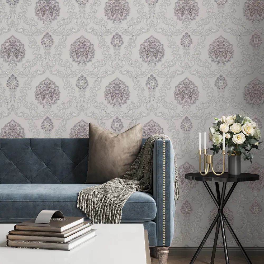 Флизелиновые обои Palitra Planet Margaret в серых тонах для элегантного интерьера 89363095 Marsella STLM-0835436 - Вид №2