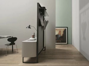 Caccaro Лаковая вешалка / шкаф для прихожей с распашными дверями Sideview