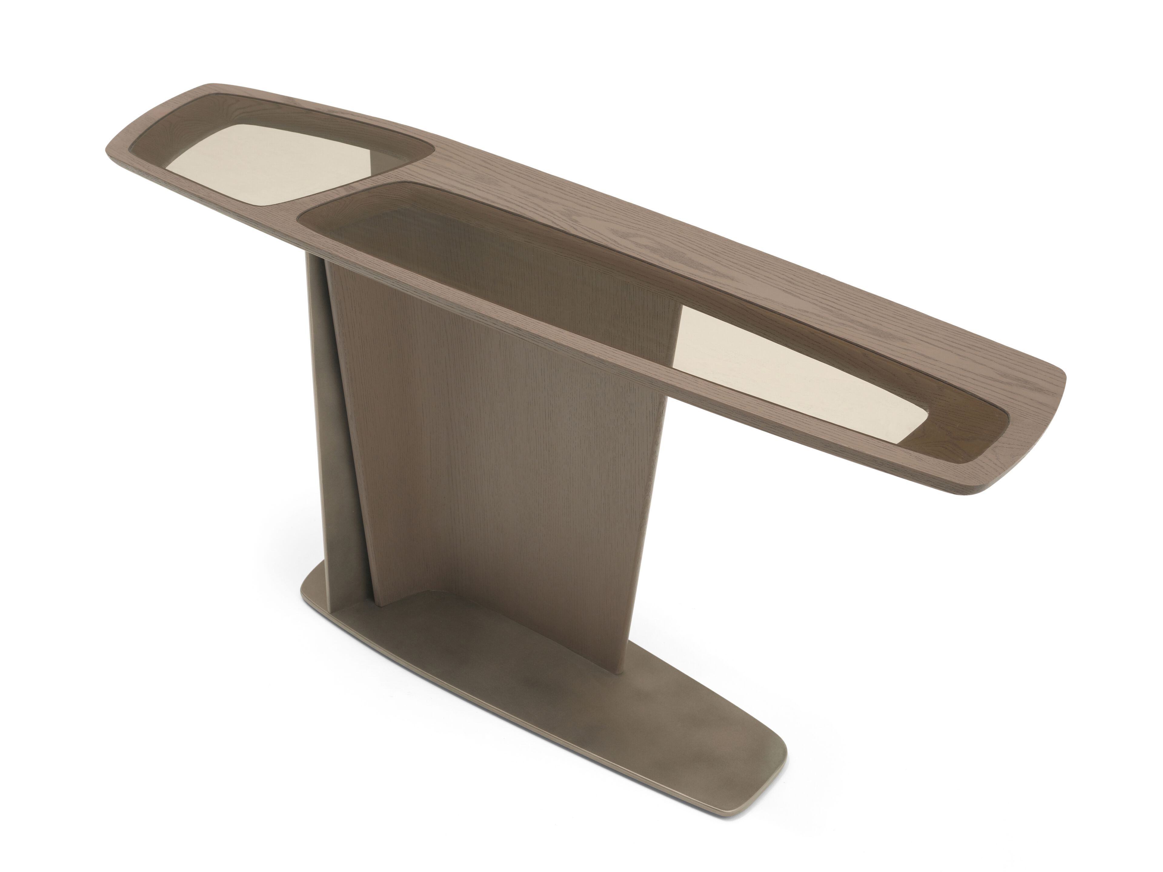 Прямоугольная консоль из дерева и стекла Enne Vision ARCH-00151493 - Вид №5