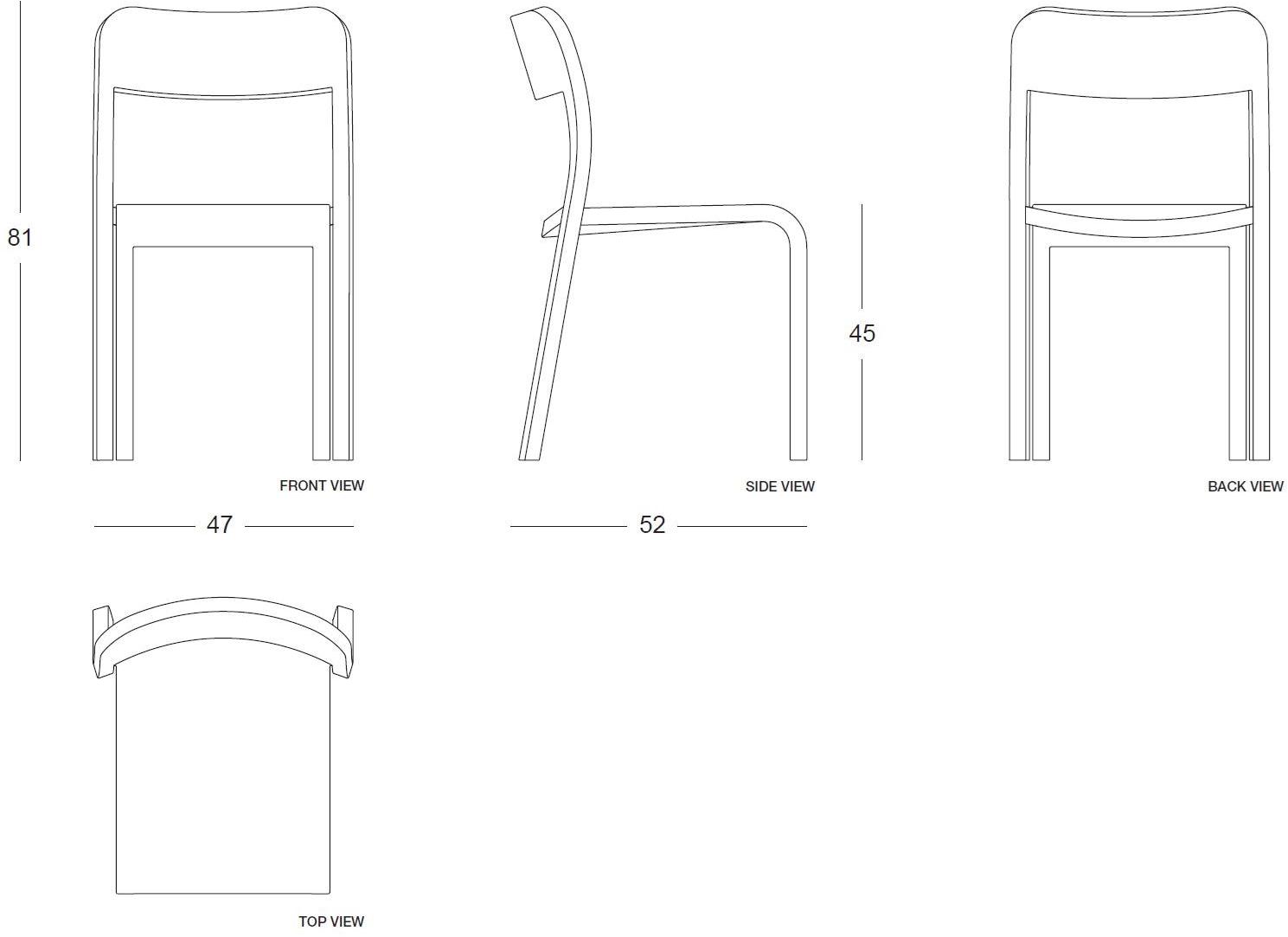 Plank Штабелируемый деревянный стул Blocco 1475-20 - Вид №19