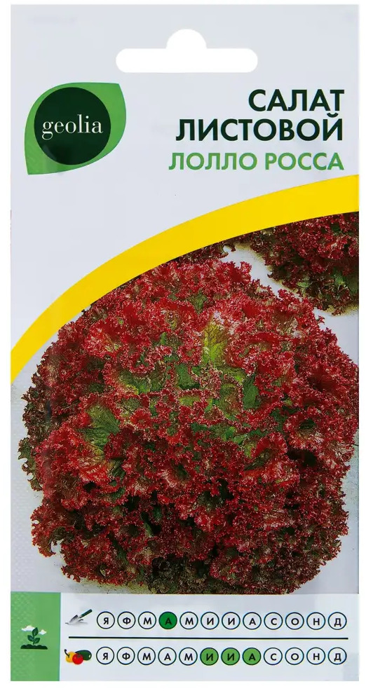 Семена салата листового GEOLIA Лолло Росса с кучерявыми листьями 17584604