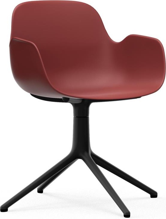 606115 Кресло Swivel 4L Black Alu Red Normann Copenhagen Form