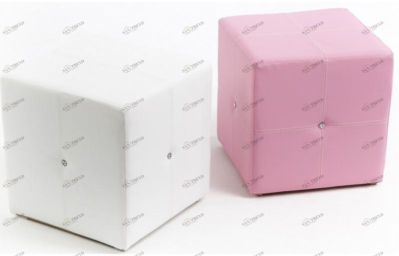 Пуфик ABC-KING квадратный розовый со стразами Сваровски 4631147959423