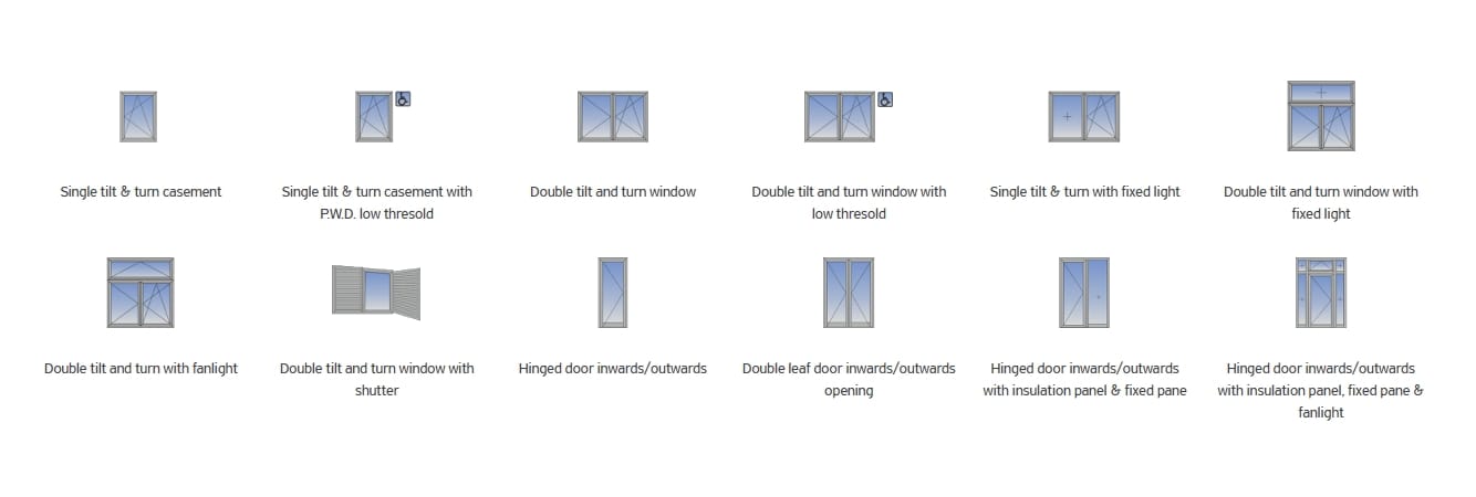 Алюминиевая и стеклянная дверь-окно с термической резкой Alumil Smartia systems ARCH-00091166 - Вид №6