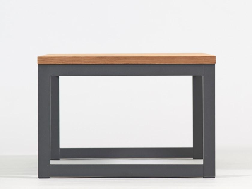 Sachi Низкий прямоугольный журнальный столик из алюминия и дерева Spikes sun-id-1502116 - Вид №2