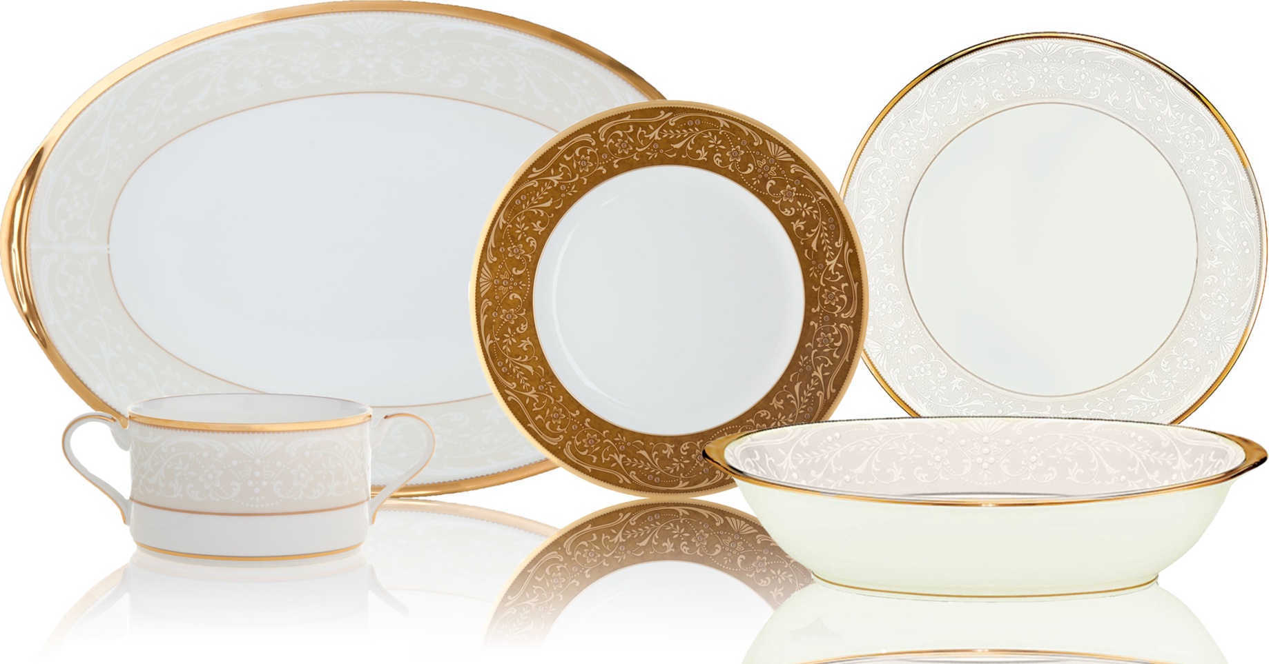 10676104 Noritake Сервиз столовый Noritake Белый дворец на 6 персон 20 предметов, фарфор Фарфор костяной 