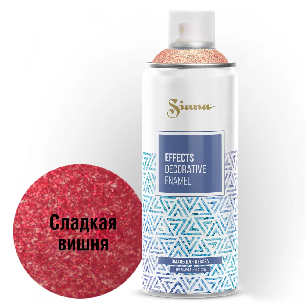 Краска аэрозольная Siana «Глиттер» цвет сладкая вишня 520 мл STLM-2155389