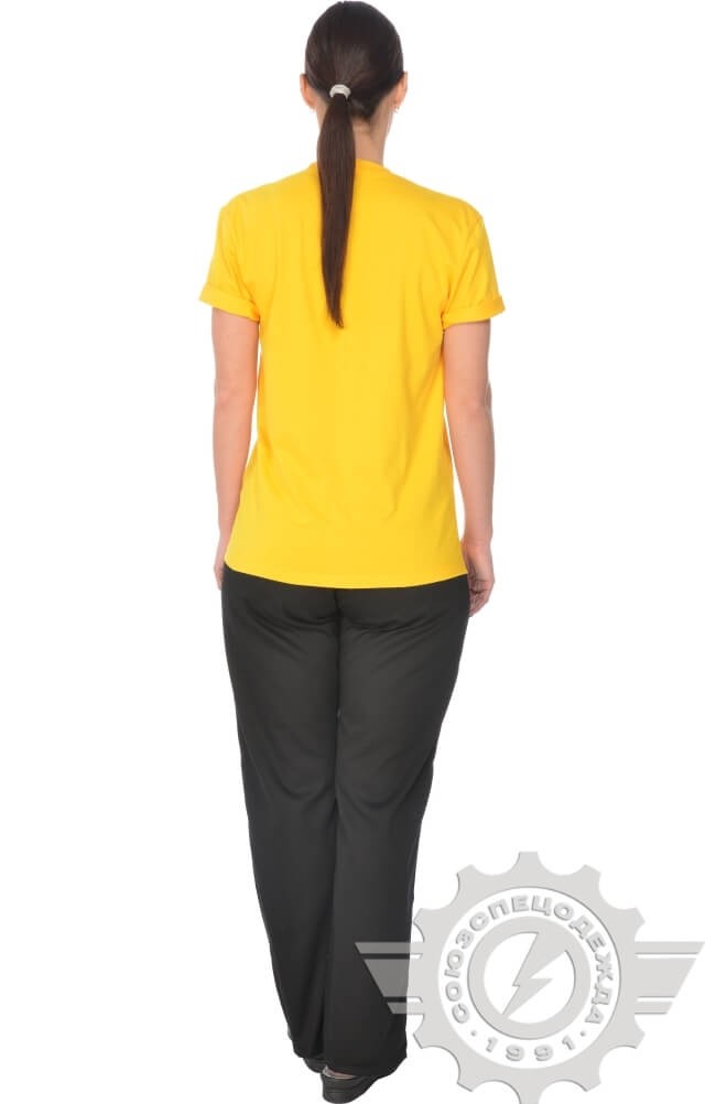 4958146 Футболка желтая  Одежда для официантов  размер M (46-48) Спецодежда  - Вид №11