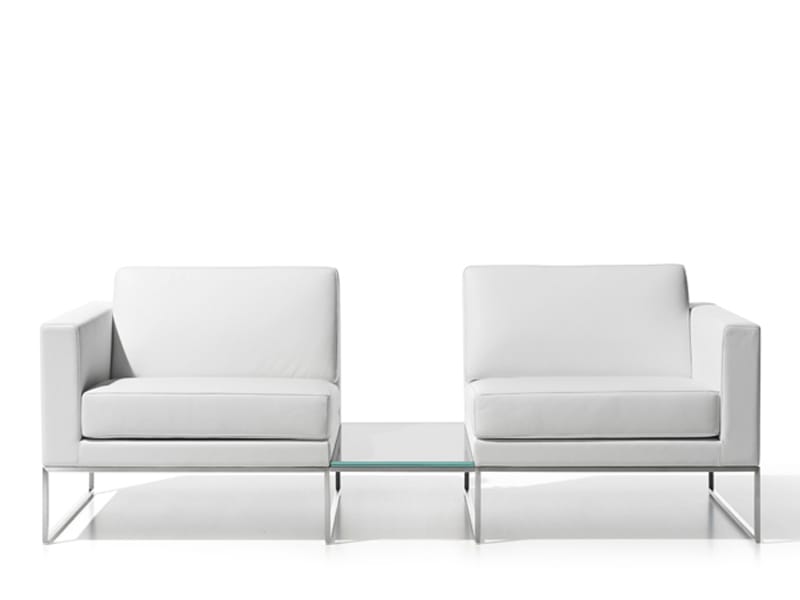 Журнальный столик с низким верхом из стали и стекла de Sede DS-160 ARCH-00080290 - Вид №1