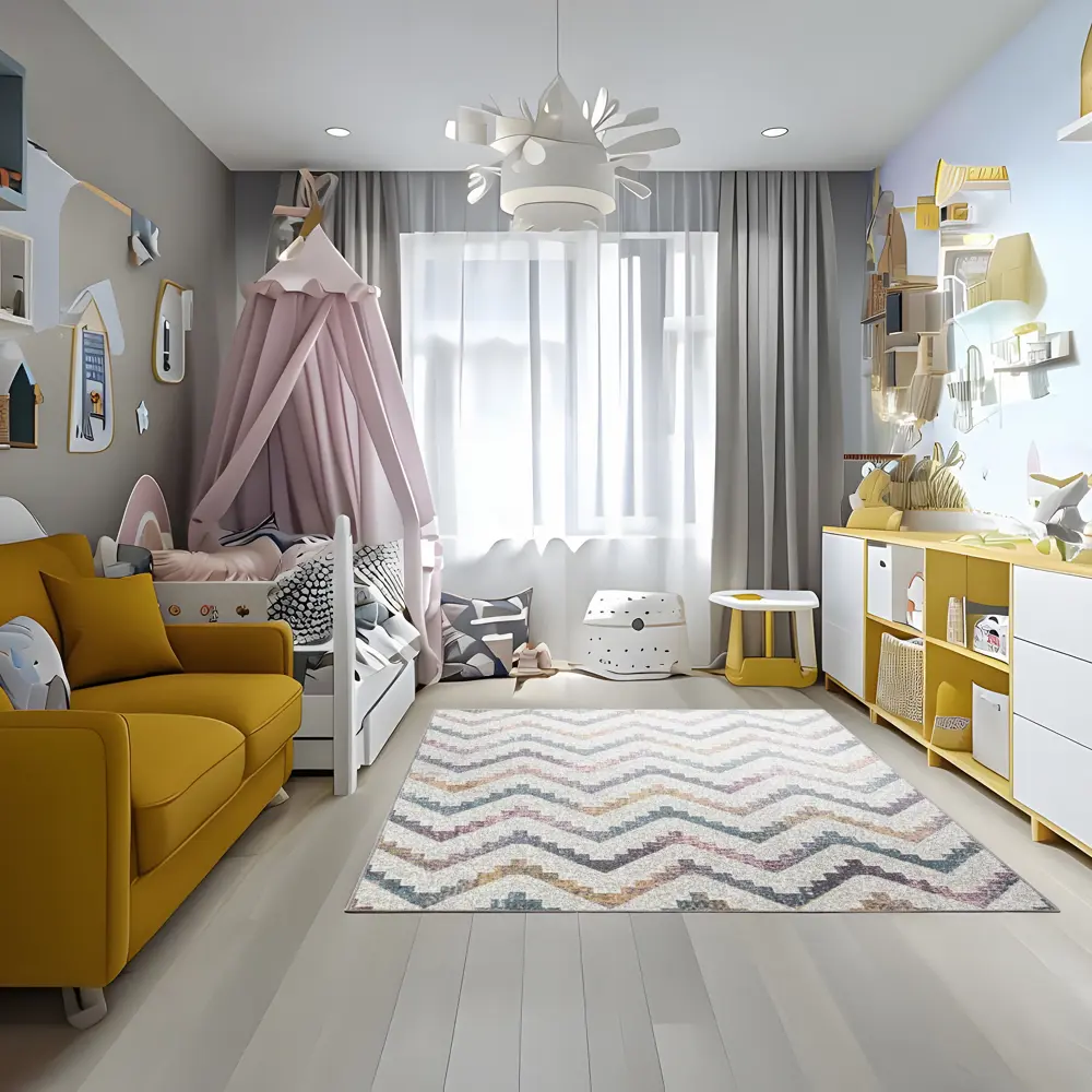 Santreyd Ковер Призма 100×200 см с фризе-ворсом, разноцветный 89376436 STLM-1471566 - Вид №5