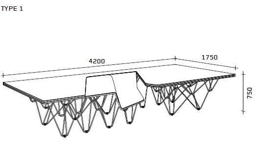 Prooff Несколько рабочих станций в hpl для открытого пространства  005.02  - Вид №1