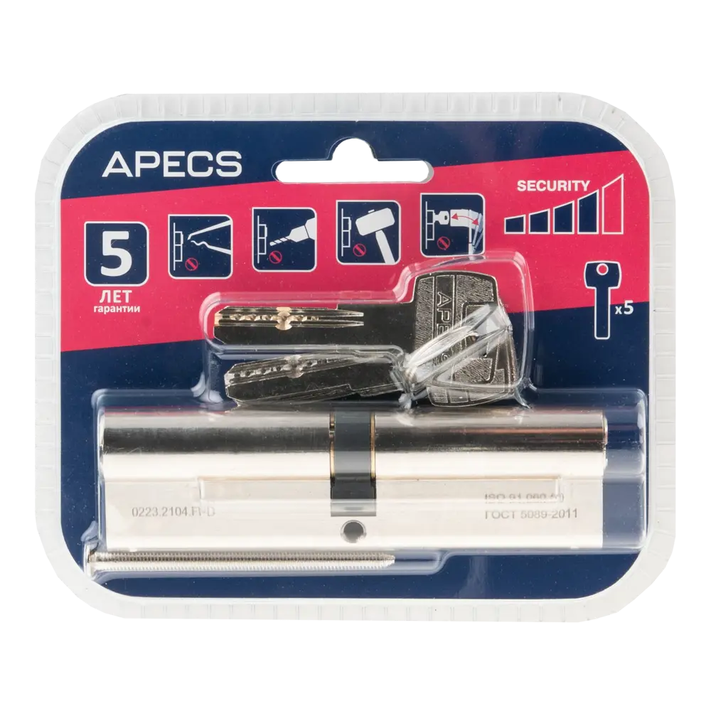 APECS Pro LM-110-NI Цилиндровый механизм для металлических дверей 84168124 SM STLM-0897899 - Вид №3