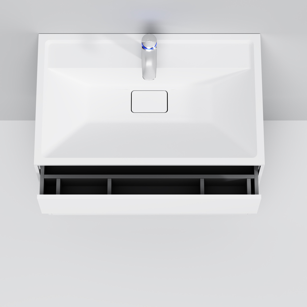 M50AFHX0803WM INSPIRE V2.0 База под раковину подвесная 80 см 3 ящика push-to-open белый матовы AM.PM Inspire 2.0  - Вид №5