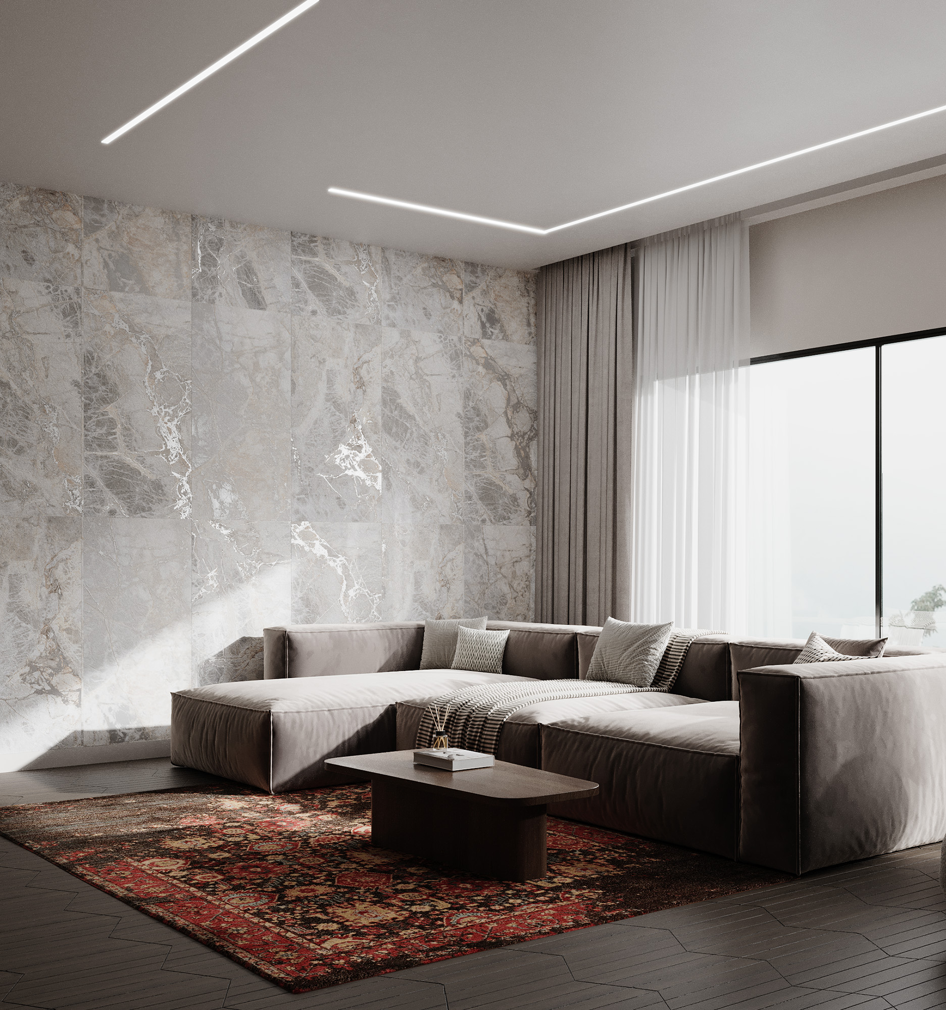 Керамогранит CREDAL SMOKE 60х120 Arcadia Ceramica GI8007-B