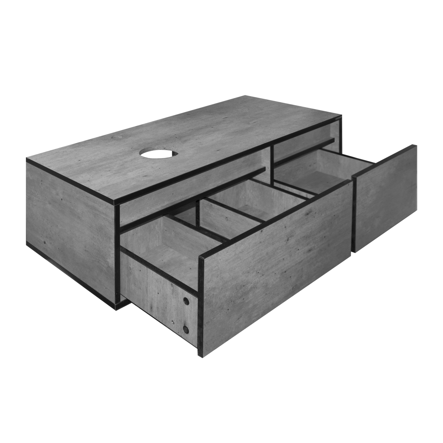 Тумба подвесная Infinity 100 - 20 бетон SANITA LUXE INFSLCW10023021W1 - Вид №1