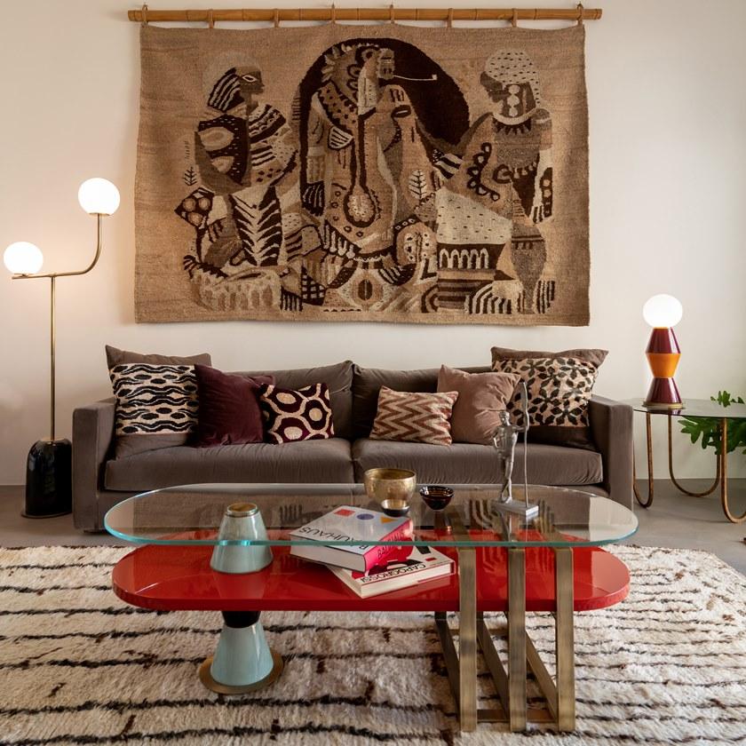 MARIONI Низкий лакированный журнальный столик из дерева Palm 02960 - Вид №4