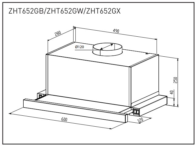 9175453 Вытяжка телескопическая ZUGEL ZHT652GW белый/белый STDN-0080159 - Вид №25