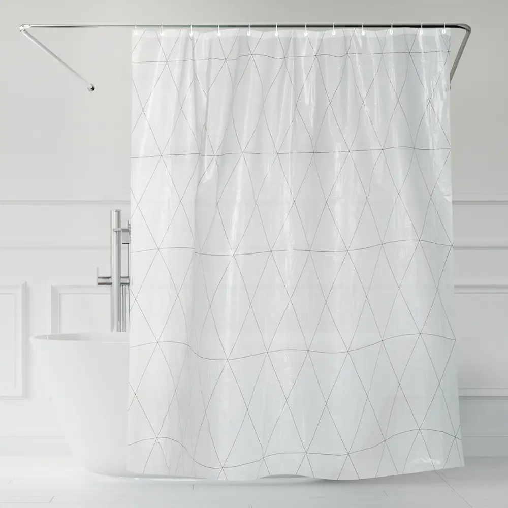 Штора для душа с кольцами Аргайл 180x180 см Peva цвет белый Santreyd нет STLM-2075278 - Вид №4