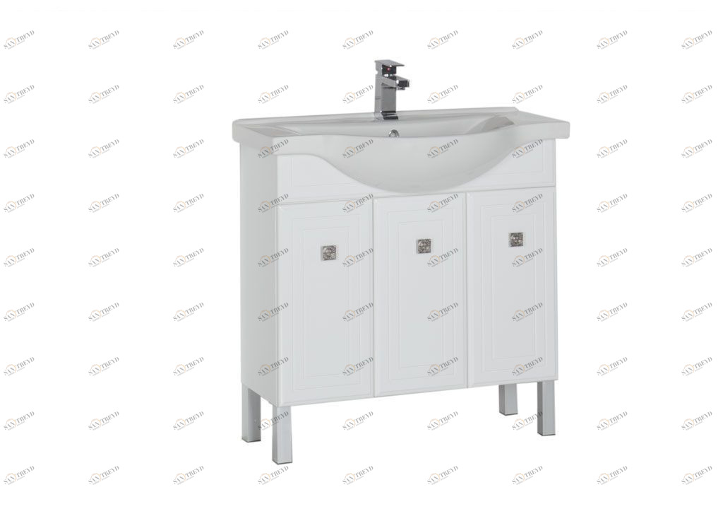 Тумба под раковину Aquanet Стайл 85 белый (3 дверцы) sun-id-271870