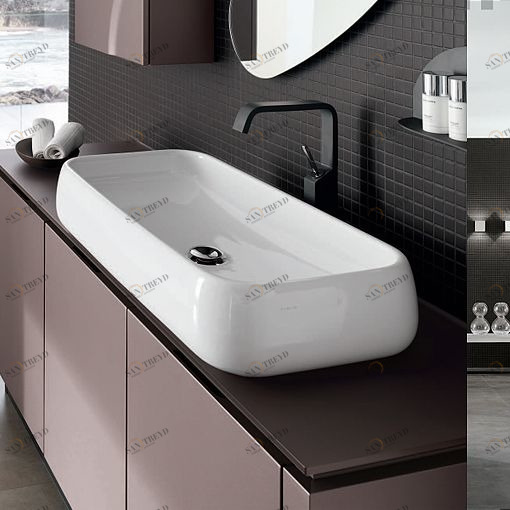 A548 Накладная раковина на столешницу  овальная Arbi 