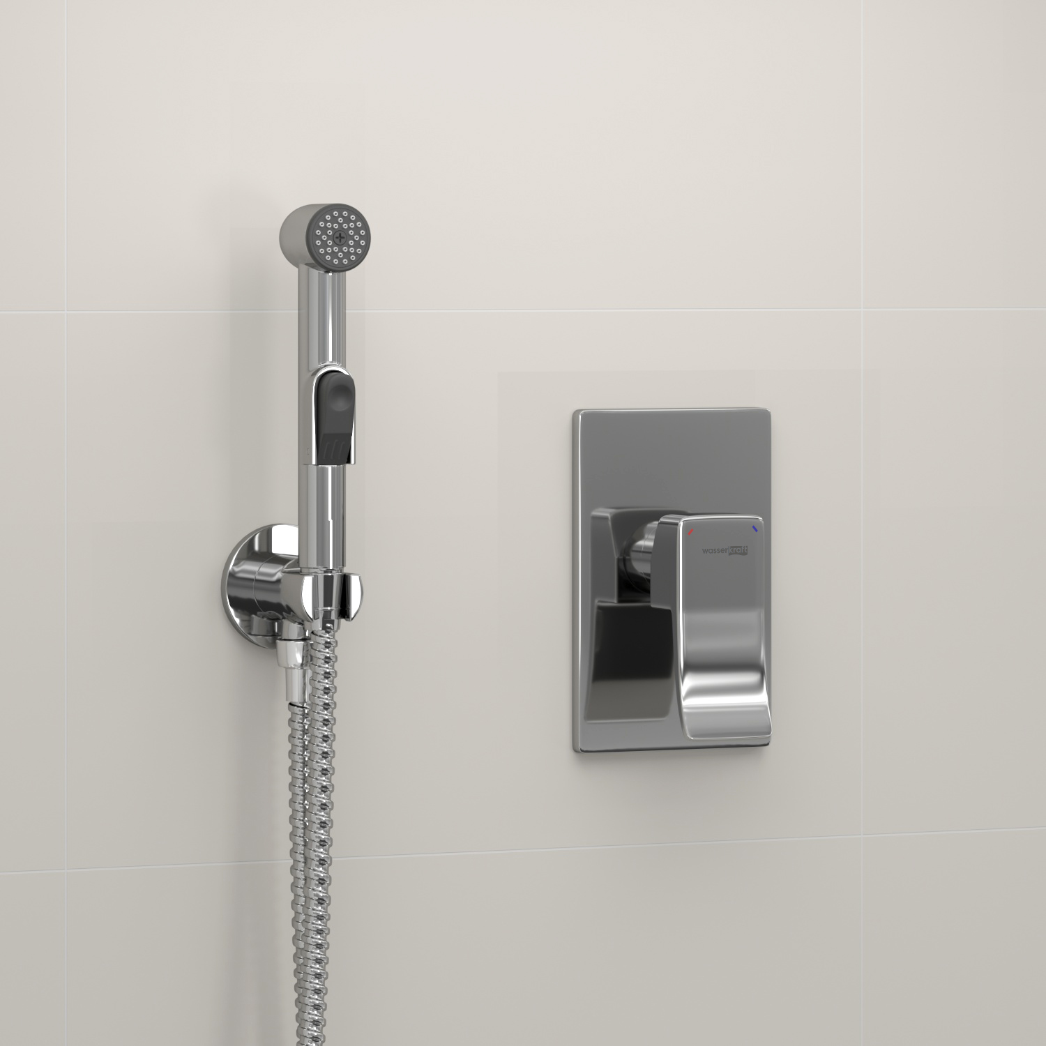 A010657 Встраиваемый комплект для биде со шлангом 120 см WasserKRAFT 